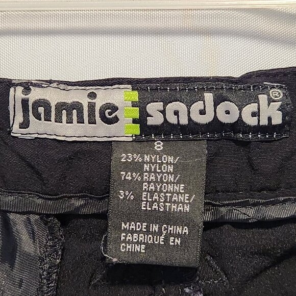 Jamie‎ Sadock Women's Size 8 Black Bermuda Golf Shorts Zip Pockets Embellished - Picture 3 of 8